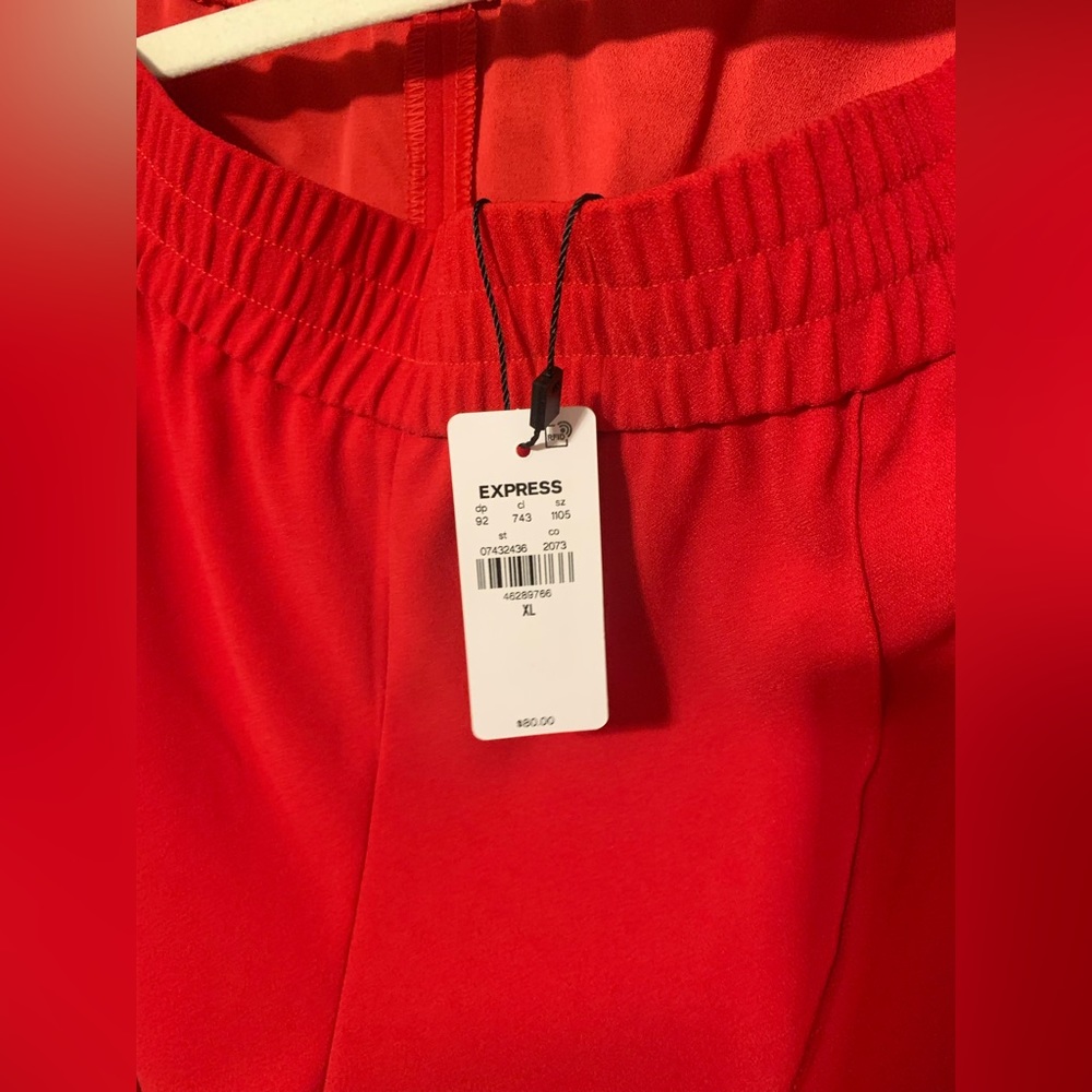 Express HIGH WAISTED SEAMED PULL ON WIDE LEG PANT XL NWT